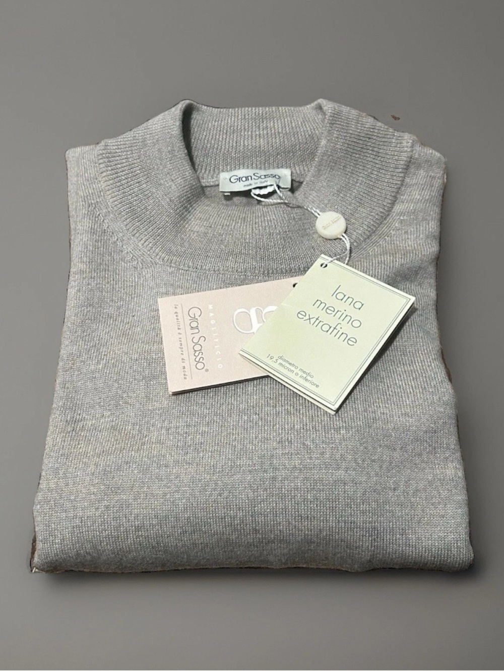 Gran Sasso New With Tags Size Large 100% Wool Sweater